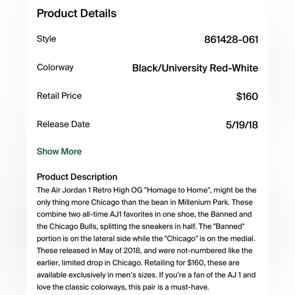 Jordan 1 Retro High (Homage to home) Non-Numbered - Picture 6 of 6